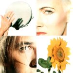 [Collage of Per & Marie with tambourine and sunflower]